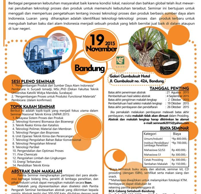 Seminar Nasional Teknik Kimia 2015