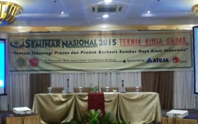 Seminar Nasional Teknik Kimia UNPAR 2015: “Inovasi Teknologi Proses dan Produk Berbasis Sumber Daya Alam Indonesia”