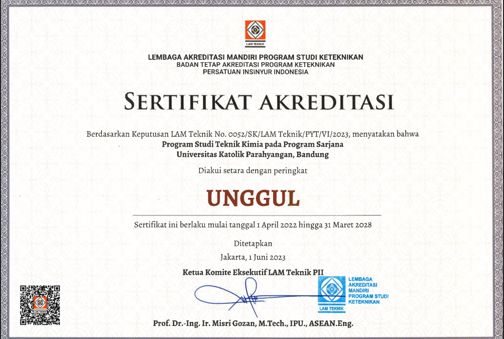 Undergraduate Program of Chemical Engineering Accreditation